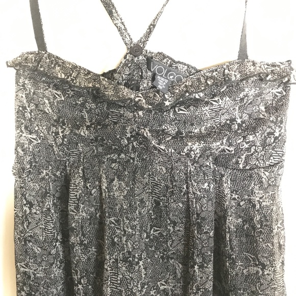 Volcom Last Call Party Dress gray black Lace M - Picture 2 of 8